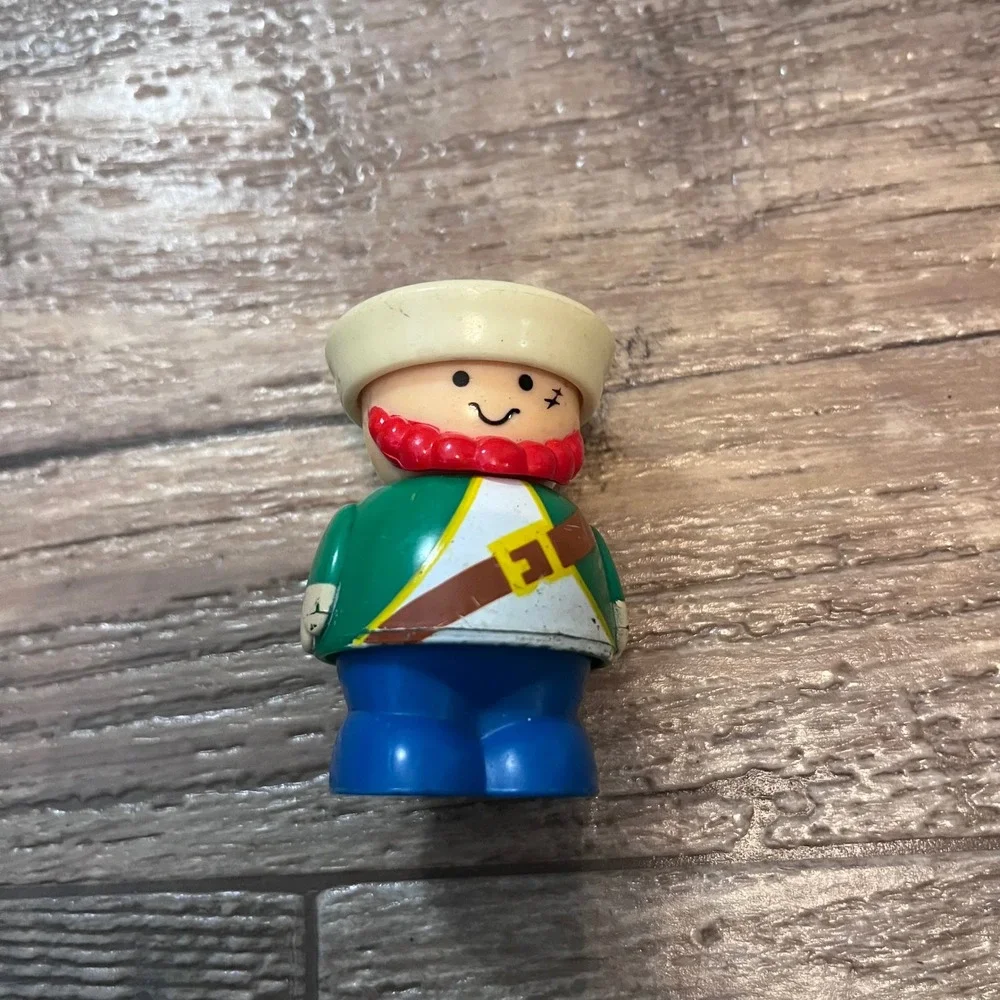 Vintage Shelcore Pirate Sailor Figure Red Beard‎ Green Jacket Toy Collectible